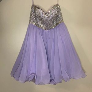 Beautiful Formal Strapless top Purple Dress Size 2